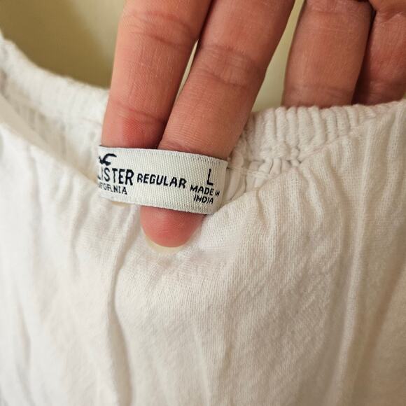 Hollister Milkmaid Mini Dress Size Large Corset Cottage Babydoll Feminine Gauze - Picture 4 of 7